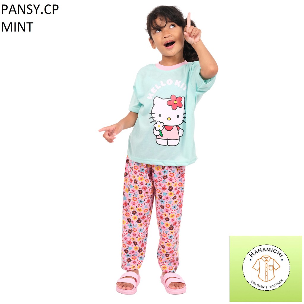 Hanamichi PANSY.CP Baju Tidur Anak Lengan Pendek Bergambar