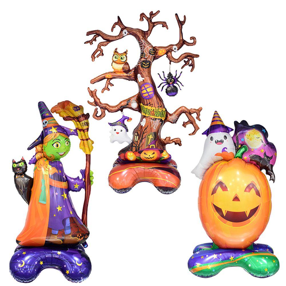 Solighter Halloween Balon Mainan Tiup Perlengkapan Penyihir Festival Labu