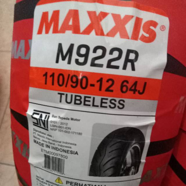 Maxxis M922 R uk. 110/90 - 12 . Ban belakang Honda All new Scoopy . Ban Kawasaki KSR
