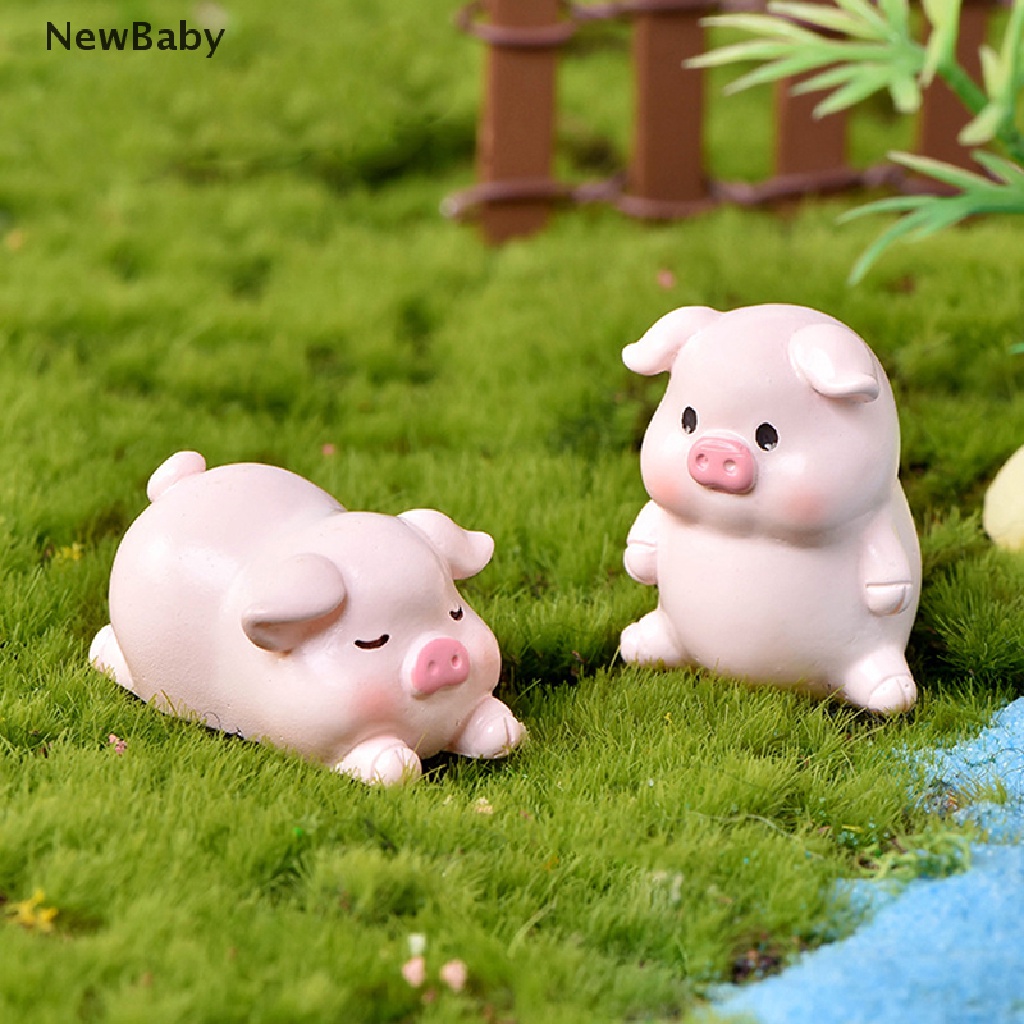 Newbaby 3PCS Miniatur Hewan Anjingkelinci Bahan Resin Untuk Dekorasi Taman Minifairy Garden