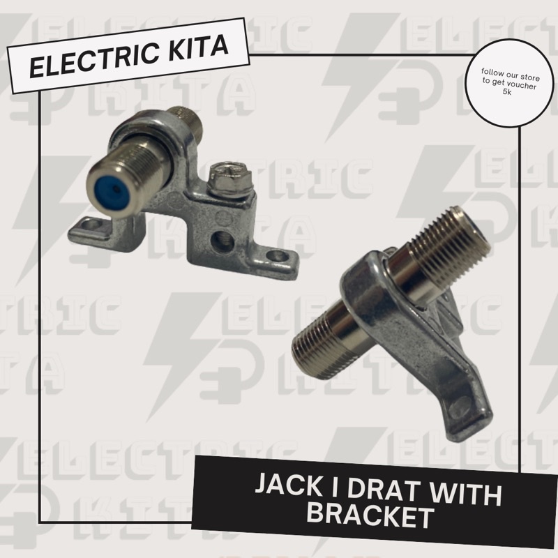 Sambungan kabel antena tv dan parabola kabel rg6 rg59/ jack i drat / connector kabel antena