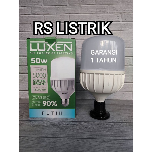 LUXEN LAMPU LED CLASSIC 50W 50 WATT CAHAYA PUTIH 6500K GARANSI 1 TAHUN