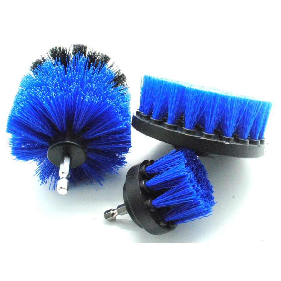 Mata Bor Sikat Kepala Sikat Bor Elektrik Power Cleaning Head 3 pcs Set 3pcs Mata Bor Sikat Elektrik Head Brush Drill Head Cleaning Brush Kepala Sikat Bor Pembersih Paket