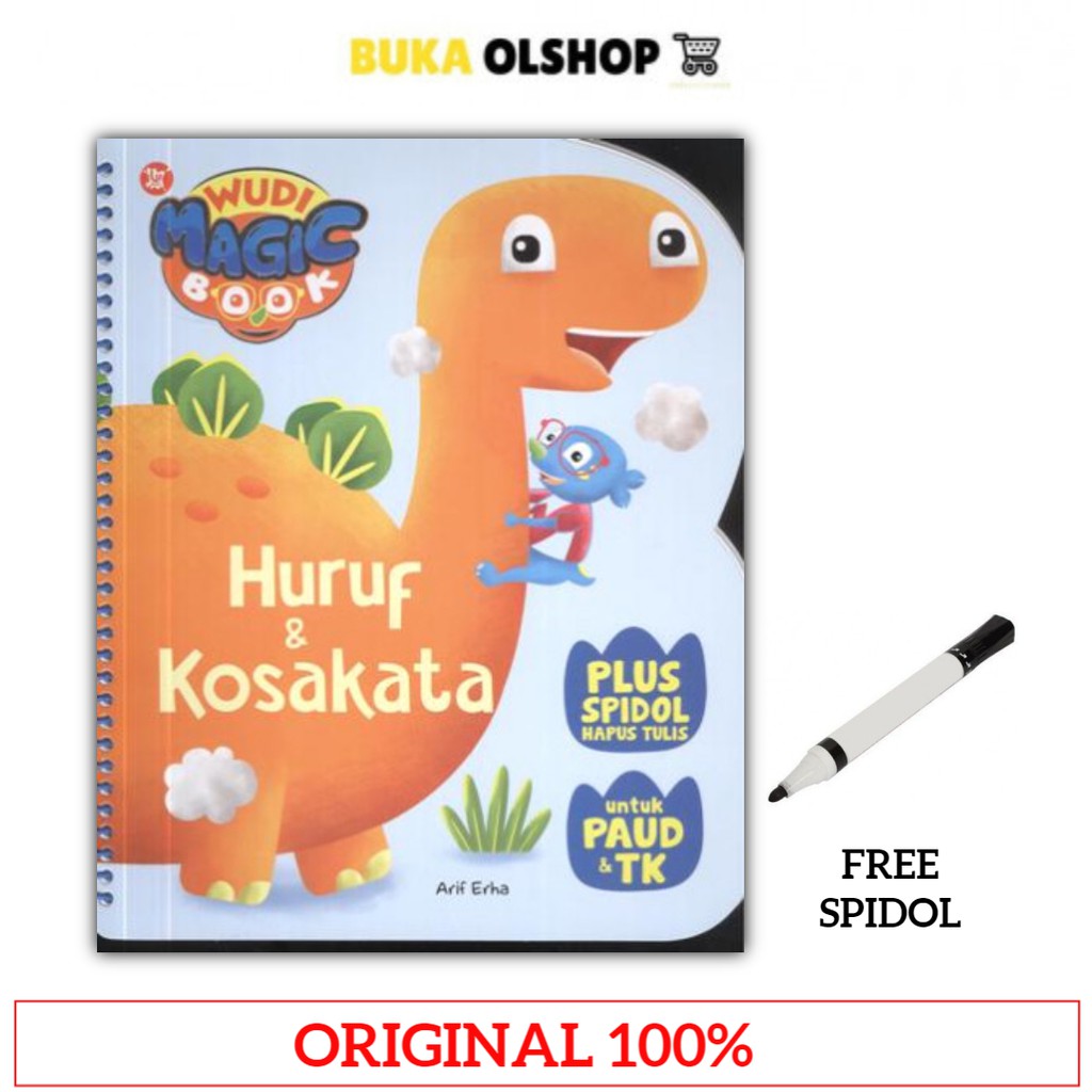 

Free Sipdol Wudi Magic Book Huruf & Kosakata Buku Tulis Hapus Anak