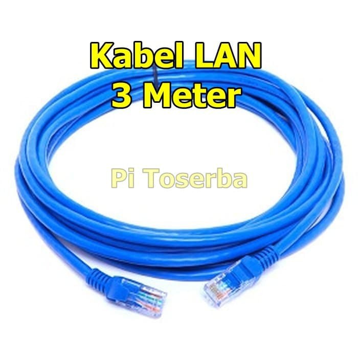 Kabel LAN UTP 3M Terpasang / Jadi RJ45 Jaringan CAT 5E