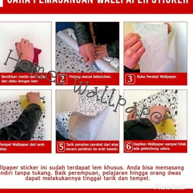 ✩ Wallpaper Dinding Stiker Walpaper dinding Bata Coklat Tua 45cmx10m - 002 ☇