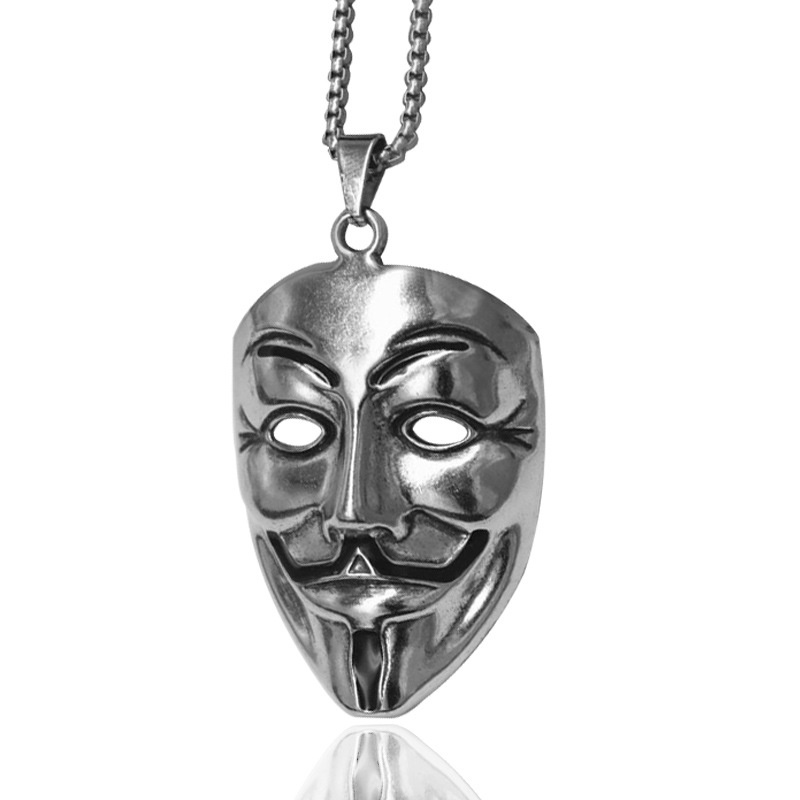 Korea ins masker Smiley kalung Selebriti Internet Semua yang sesuai dengan hip-hop aksesoris fashion