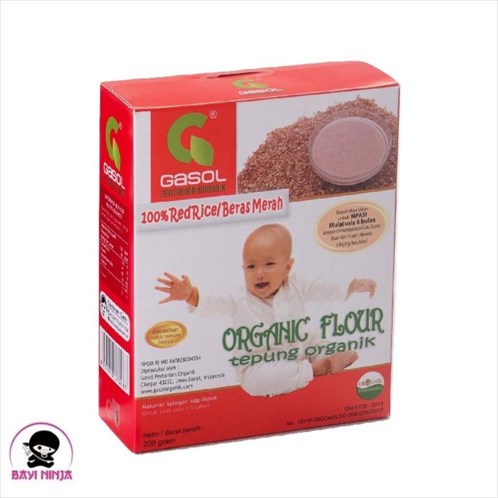 

540ffiepp Gasol Organic Tepung Beras Merah Organik 200 G 244Q40112