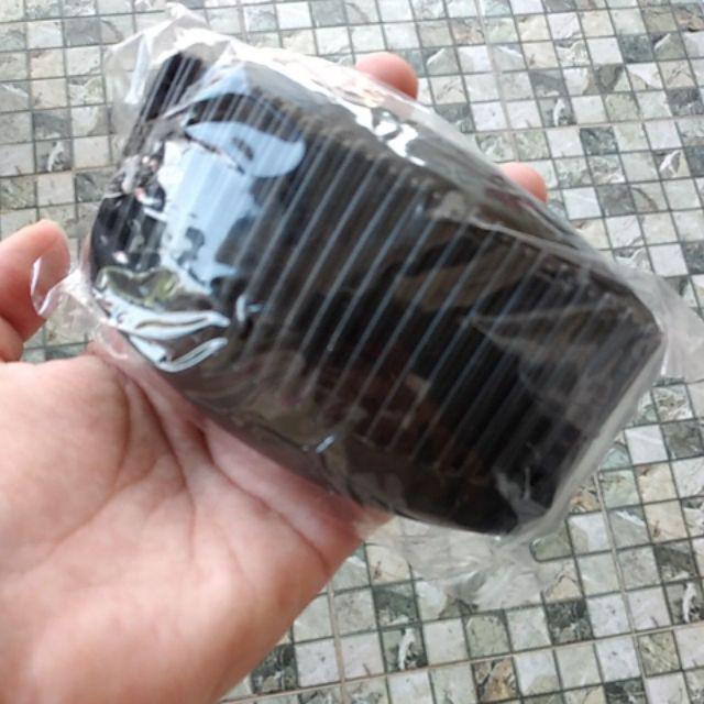 12 Piece Sirkam Plastik 10,5x5,5cm Hitam Polos