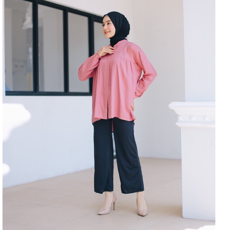 (MGA) BLOUSE IDONA OVERSIZE CRINCLE REMPEL ATASAN OVERSIZE RAYON