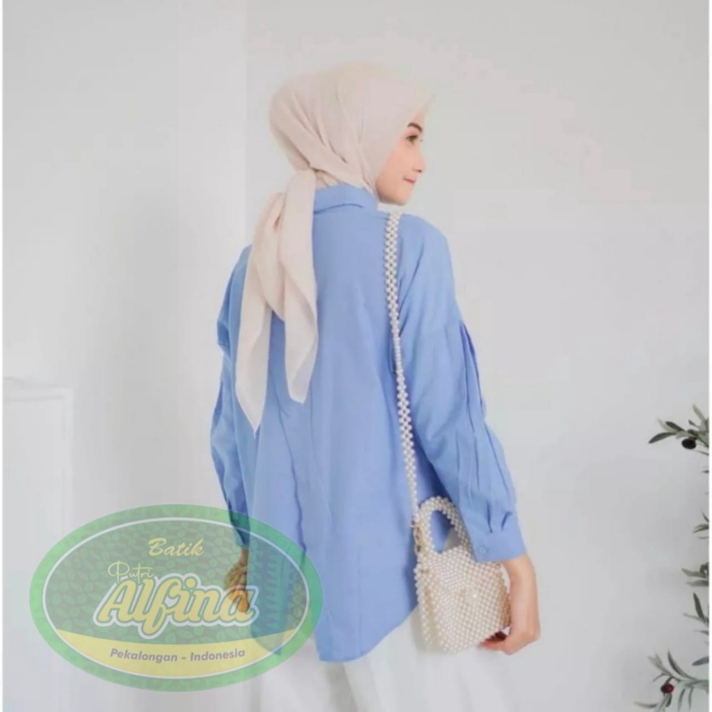 Kemeja Wanita Oversize / Nelka Linen Shirt