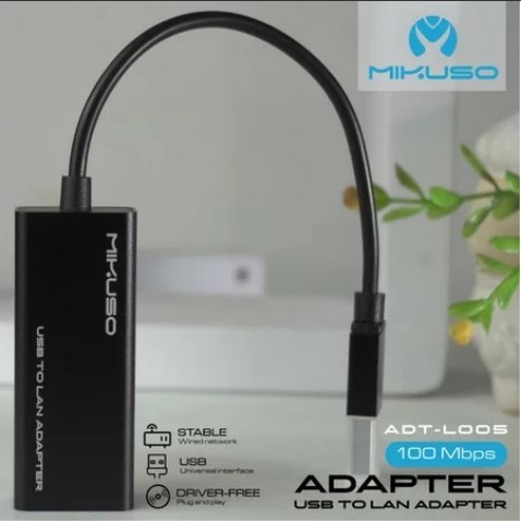 Usb to Lan Mikuso ADT-L005 Kabel USB to LAN Adapter 100MBps