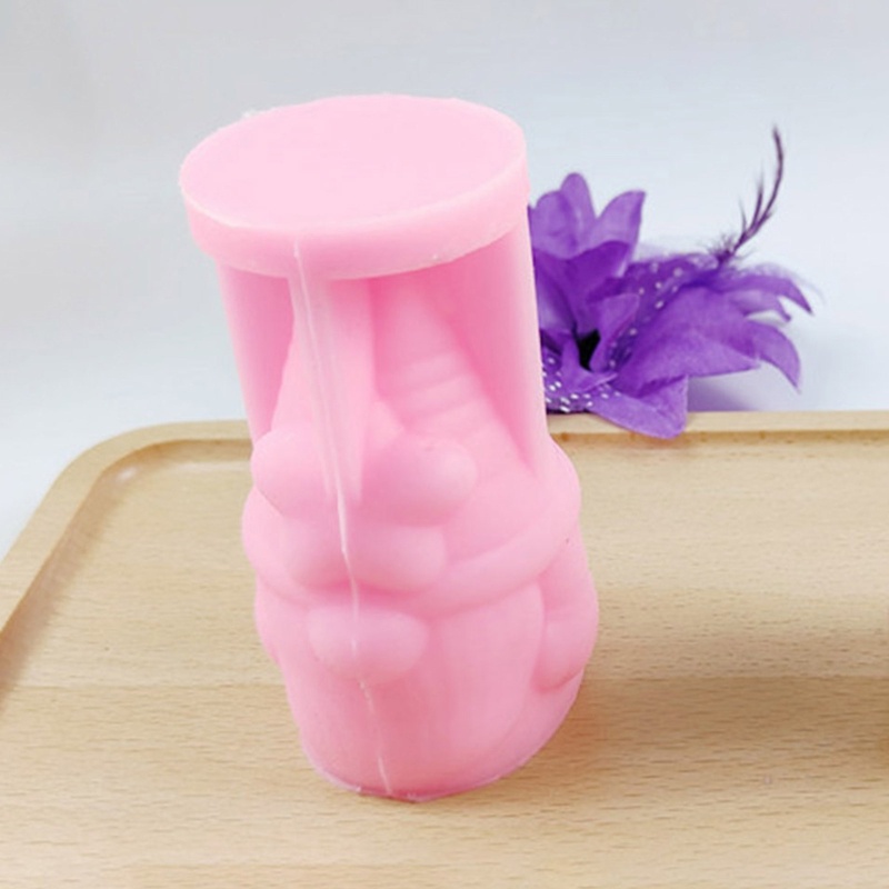 Cetakan Resin Bentuk Kelinci Gnome 3D Bahan Silikon Buatan Tangan Handmade