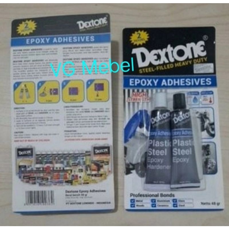 Lem Besi DEXTONE 2 JAM - Lem EPOXY Serbaguna 48 gram