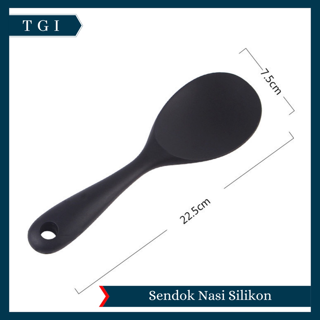 TGI - CENTONG NASI SILIKON | SENDOK NASI SILICONE TAHAN PANAS | SENDOK NASI ANTI LENGKET | RICE LADLE