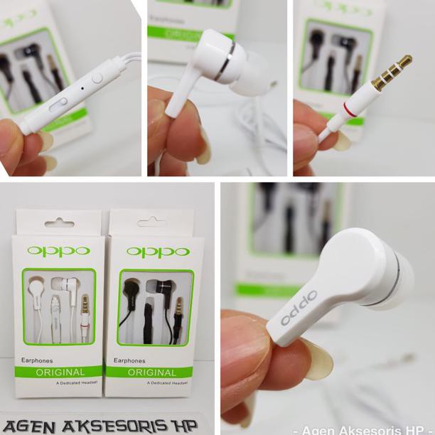 Aksesoris Hp Headset Oppo Handsfree Oppo Biasa Earphone In Ear Bud Earset Universal 3.5Mm Murah
