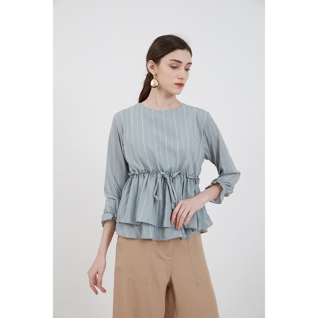 Berrybenka - Atasan Blouse Wanita Sophie Murava Layer Blouse-2