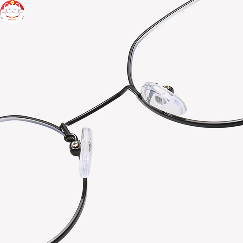 Glasses Multicolor Metal Round Frame Retro Style Thin Eyeglasses Rack Anti-blue Light Computer Discoloration Flat Mirror