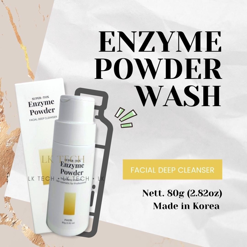 Super Tox Enzyme Powder Facel Facial Deep Cleanser made in Korea Cocok untuk klinik salon beauty studio