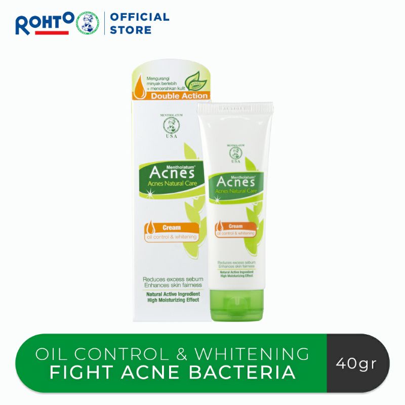 ACNES Natural Care Oil Control & Whitening Cream — Acnes Face Moisturizer , Pelembab Wajah Acnes