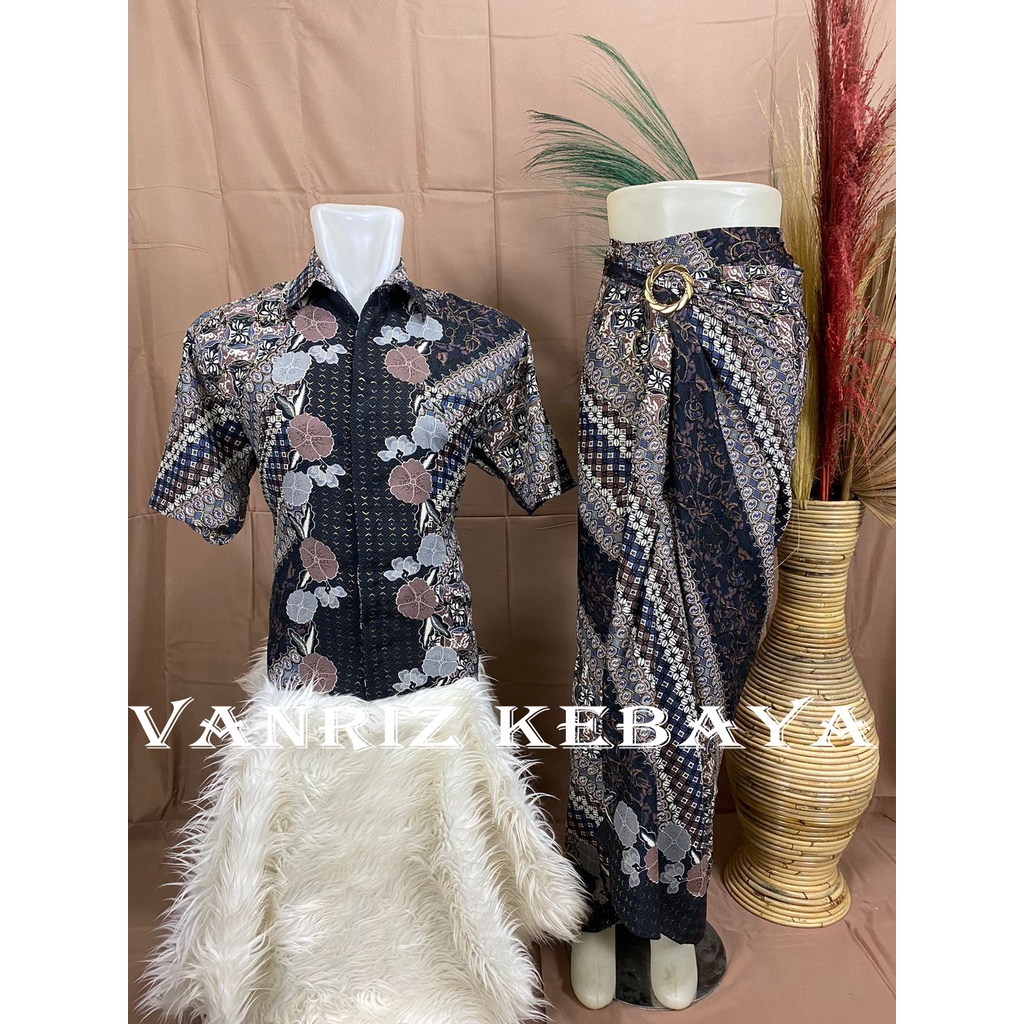 BATIK COUPLE / BAJU BATIK COUPLE LENGAN PENDEK/ BATIK SET / BATIK LENGAN PENDEK / BATIK COUPLE ROK LILIT / ROK LILIT BATIK COUPLE