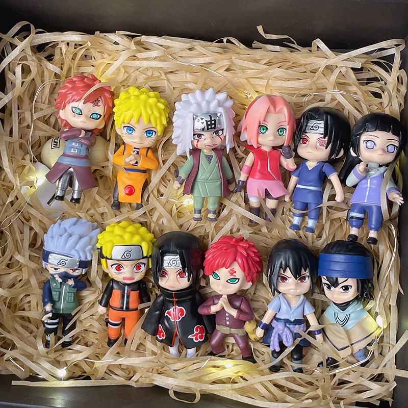 Mainan Action Figure Anime Naruto Shippuden Hinata Sasuke Itachi Kakashi Gaara Q Version Bahan PVC 24 Gaya Untuk Hadiah Ulang Tahun Anak