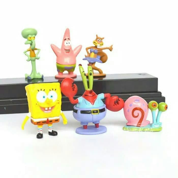 Action figure Spongebob Squarepants 6 pcs set Topper kue Spongebob