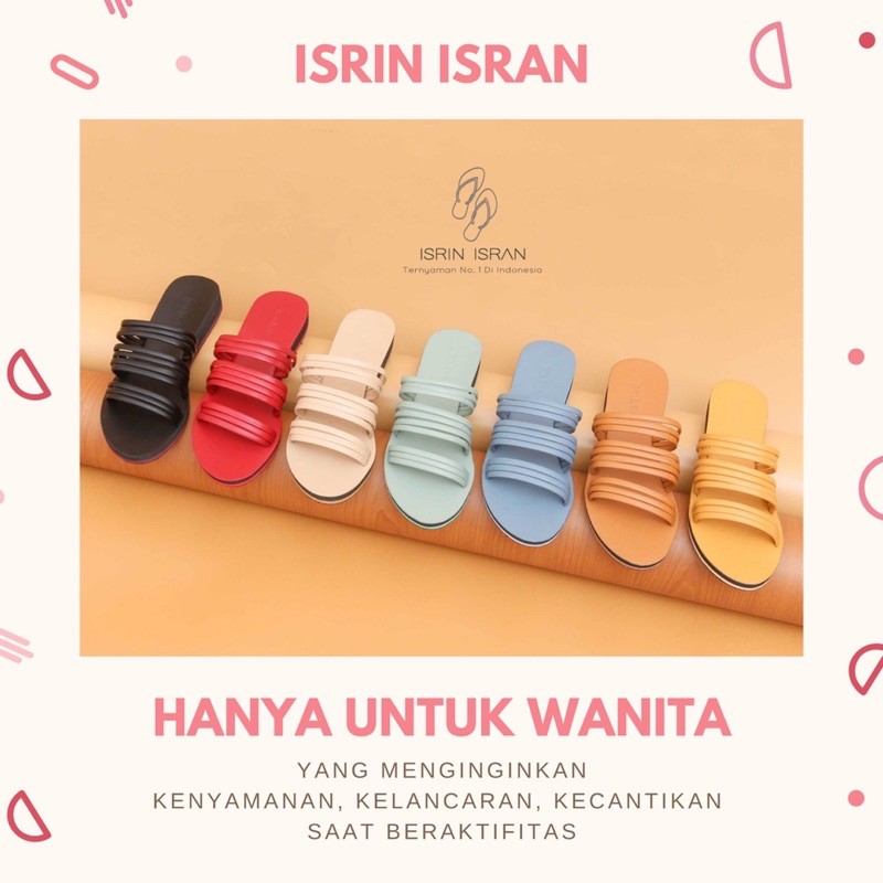 ( TUKS-TUKS ) Sandal Slip On Wanita Selop Teplek tali Nyaman ISRIN ISRAN