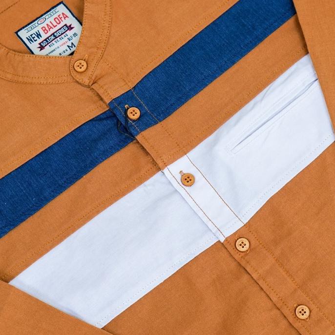 ➣ Balofa Kemeja Pria Oxford Kombinasi 3 warna Kemko (Shanghai) Panjang ☟