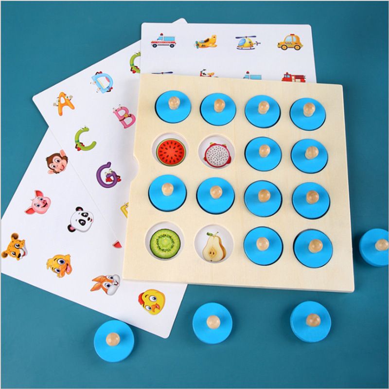Wooden Toys Memory Game Mainan Edukasi Anak Melatih Daya Ingat
