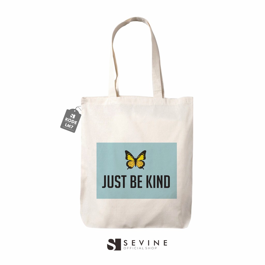 Sevine Totebag Fashion Tas Wanita Tote Bag Resleting Quote Motivation - LM