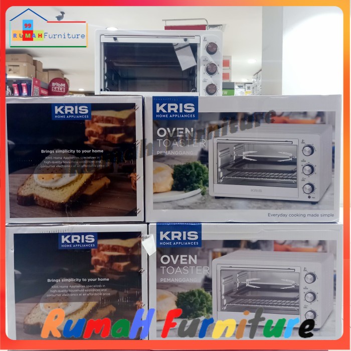 Kris oven toaster 32 liter warna putih&Hitam