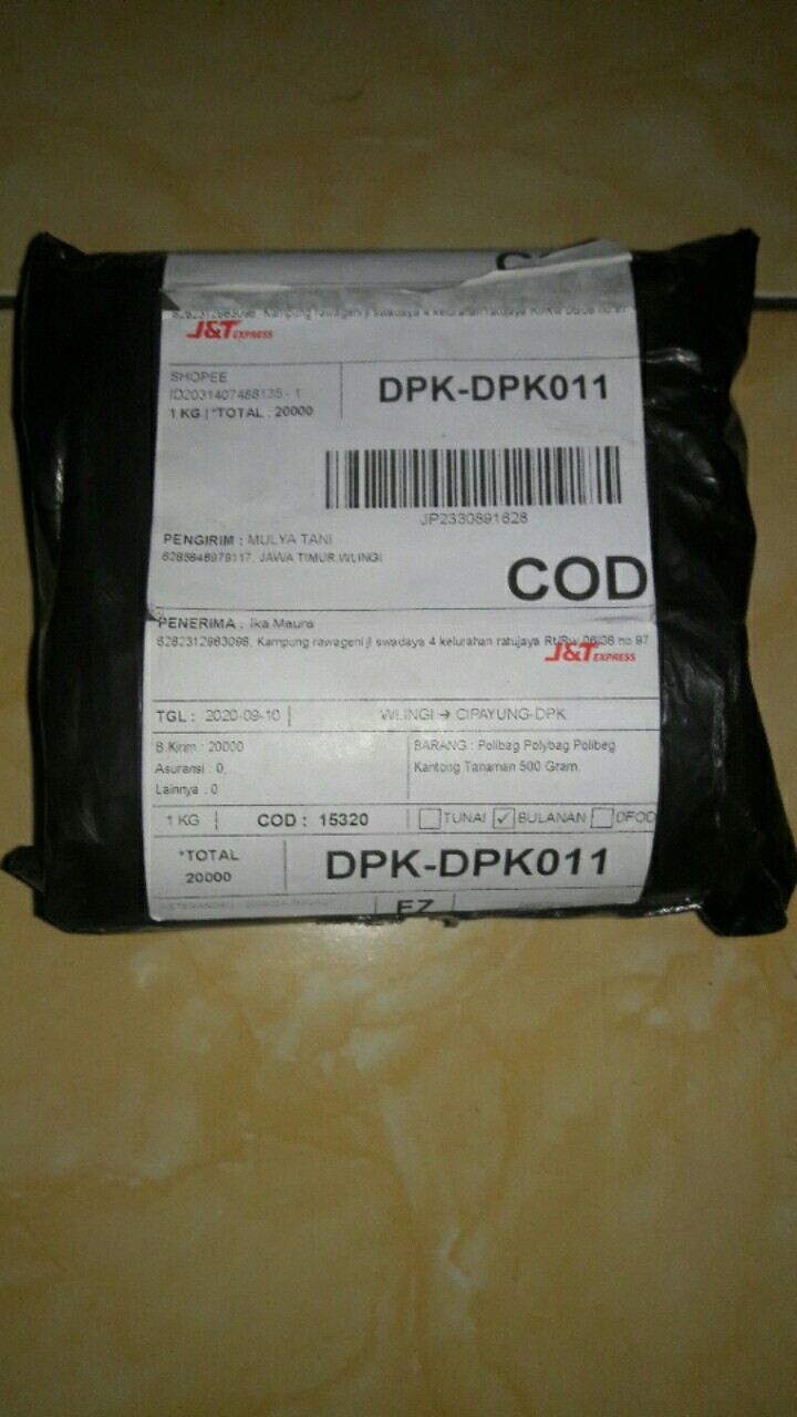 Polibag Polybag Polibeg Kantong Tanaman 500 Gram