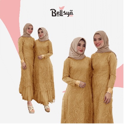 GAMIS BRUKAT KEBAYA MUSLIMAH SYAHANI / GAMIS MUSLIM MURAH / BRUKAT TILE / GAMIS MAXMARA BRUKAT SERAG