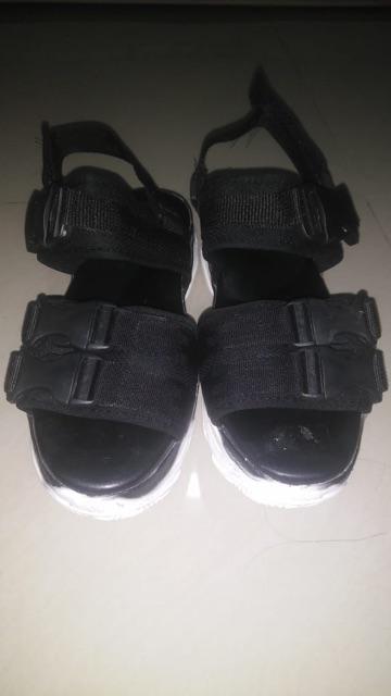 Platform Double Belt Black Red Fs 246