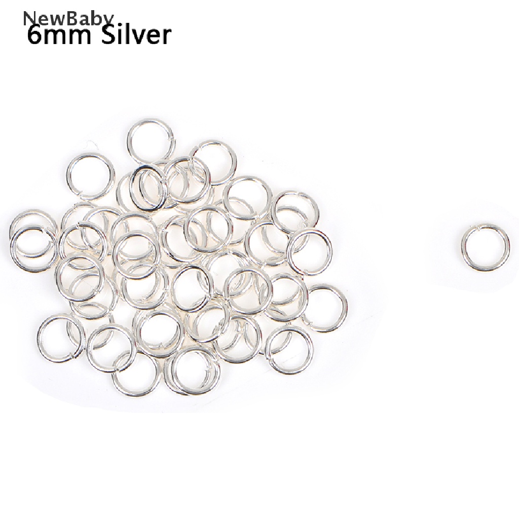 Konektor Jump Ring 3 / 4 / 6mm Warna Gold / Silver Untuk Aksesoris Perhiasan DIY