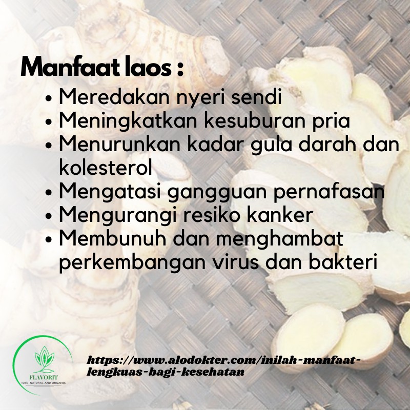 Lengkuas Laos Bubuk Asli Murni Bahan Makanan Pokok Bumbu Dapur Organik Rempah Herbal