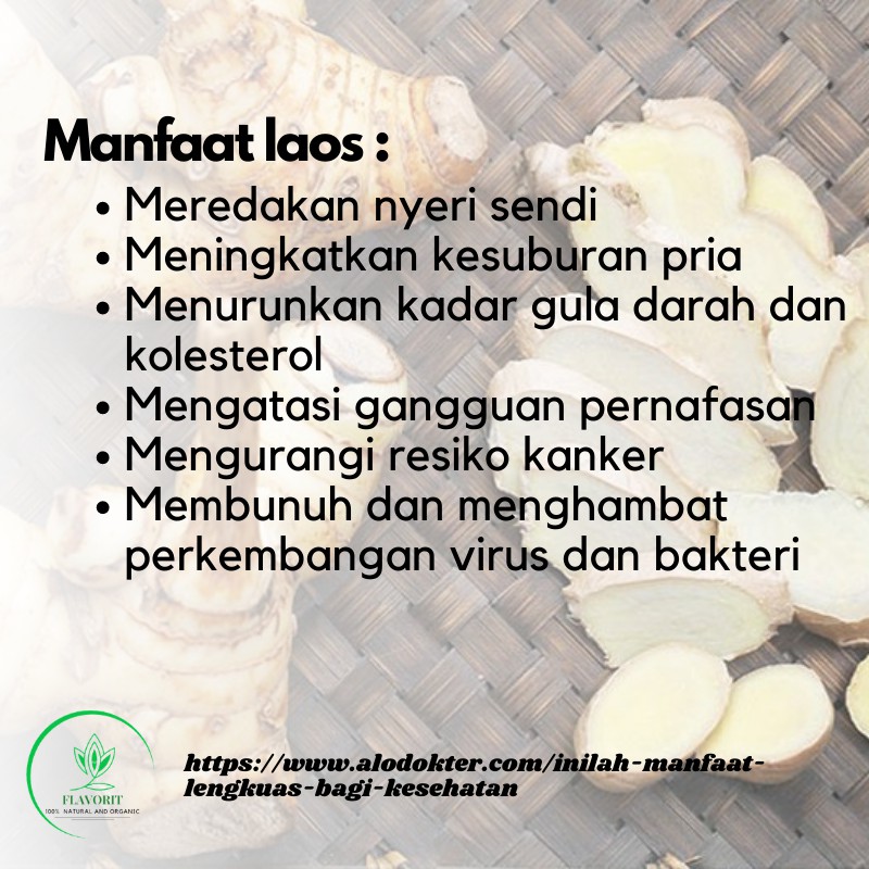 Lengkuas Laos Bubuk Asli Murni Bahan Makanan Pokok Bumbu Dapur Organik Rempah Herbal