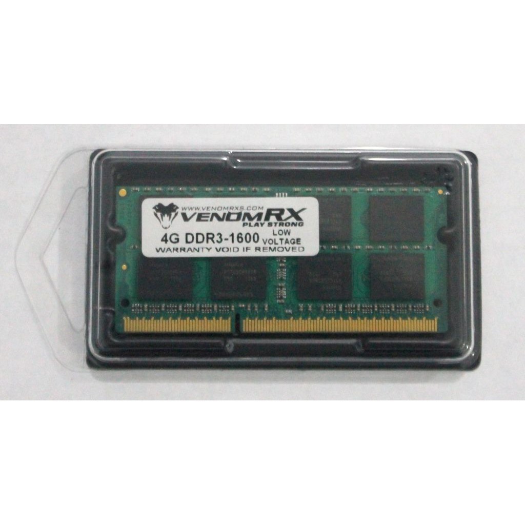 VenomRX Memory RAM Notebook 4GB DDR3-PC1600   ⠀⠀⠀⠀⠀⠀