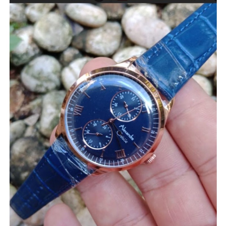ALEXANDER CHRISTIE WANITA ORIGINAL AC 2943 TERBARU TALI KULIT  ANALOG CEWEK GARANSI RESMI 1 TAHUN