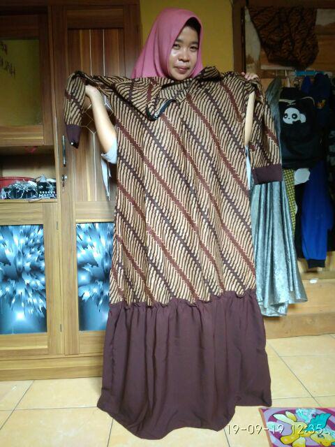 Gamis Batik Istimewa Resleting Depan