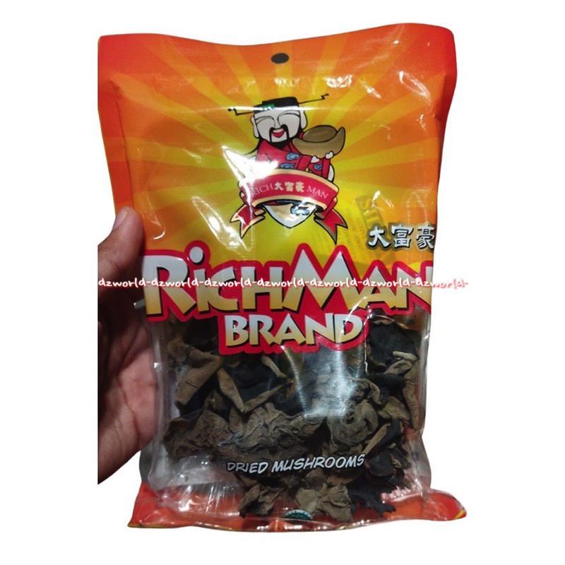 Richman Brand 50gr Snow Ear Wood Ear Mushroom Jamur Kering Jamur Kuping Rich Man