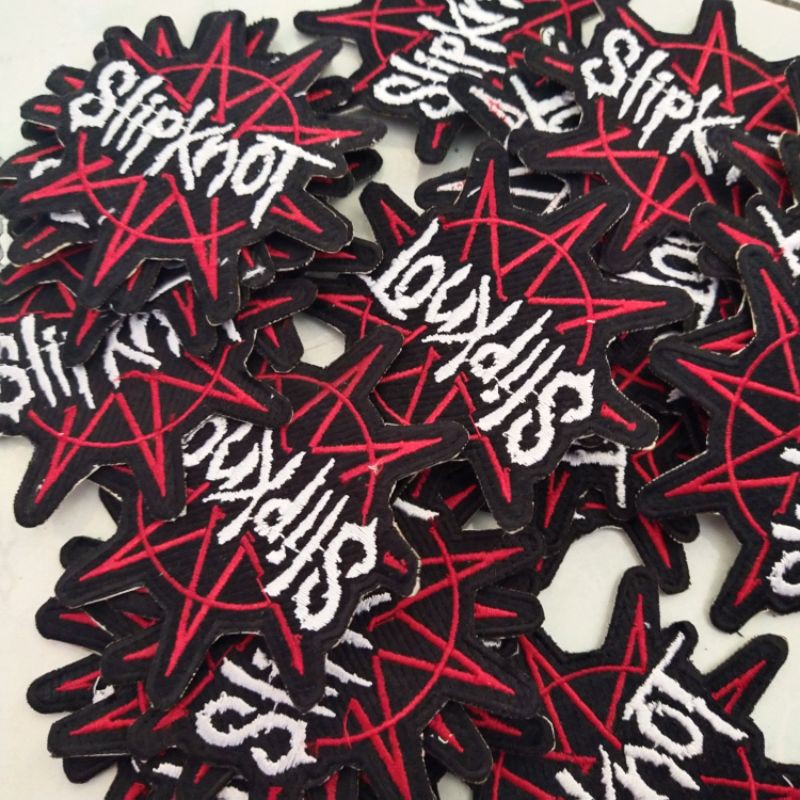 emblem patch bordir slipknot logo