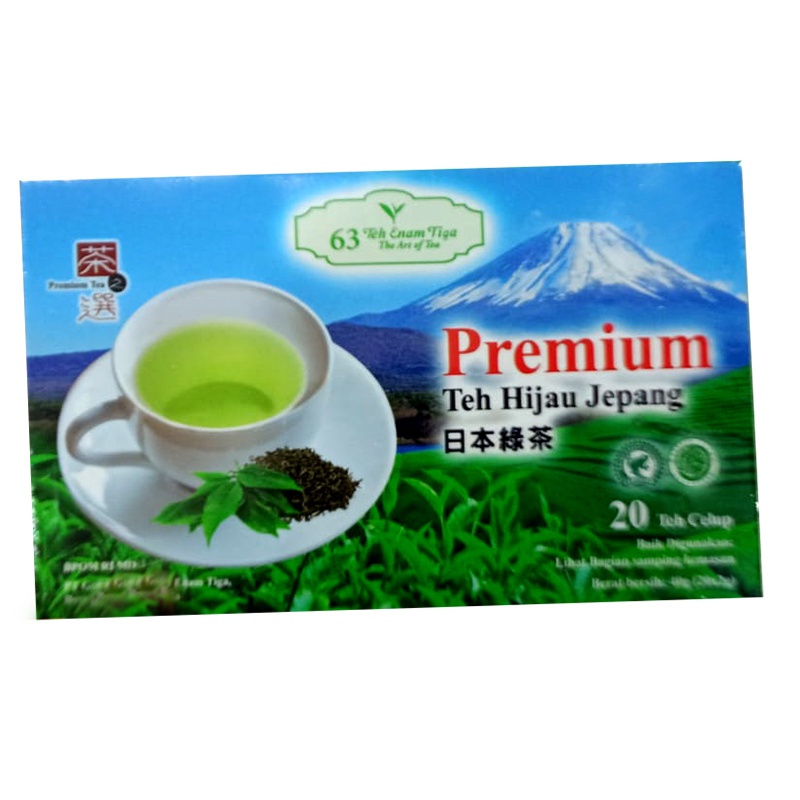 Teh Enam Tiga Premium Teh Hijau Jepang 20Celup Japan Green Tea Teh 63 Premium Japanese Green Tea