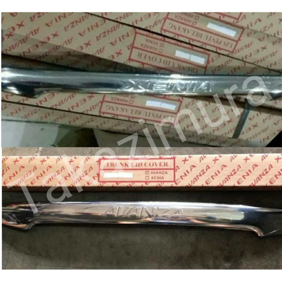 List trunklid pintu belakang EMBOSS mobil Avanza Xenia lama 2004-2011