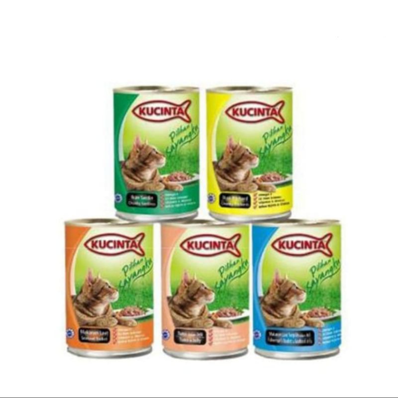 Makanan kucing kucinta kaleng 400gr All varian