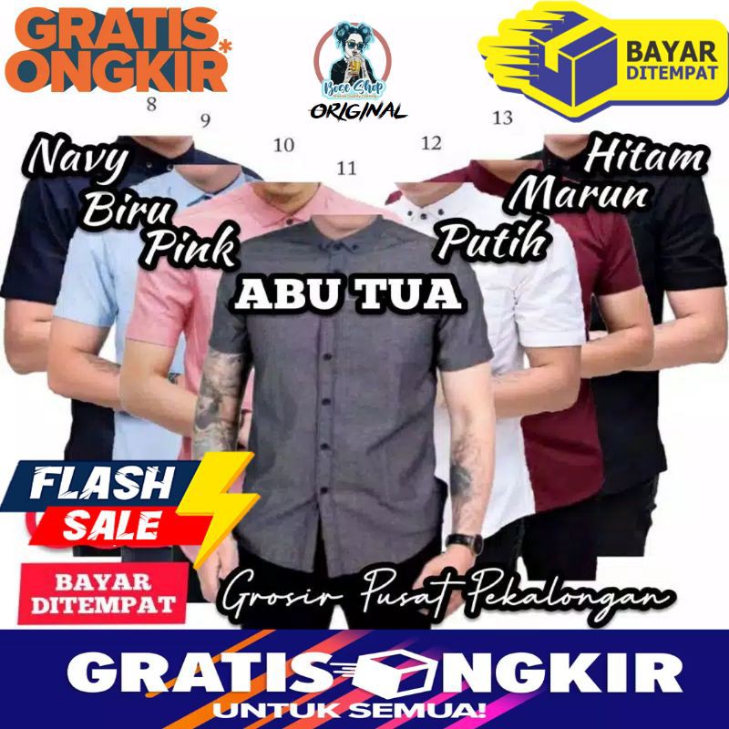 KEMEJA PANJANG PRIA SLIMFIT / KEMEJA POLOS / KEMEJA KANTOR / KEMEJA CASUAL PRIA