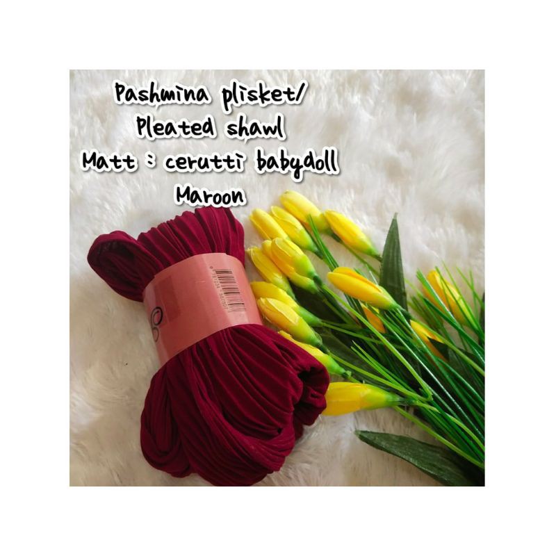 PASMINA PLISKET /FULL PLISKET TANPA GARIS TENGAH