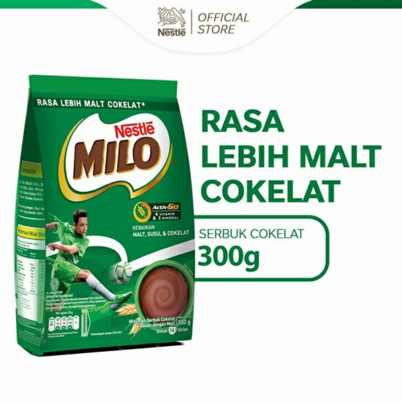 

MILO ACTIVE GO SUSU COKLAT POUCH 300 G