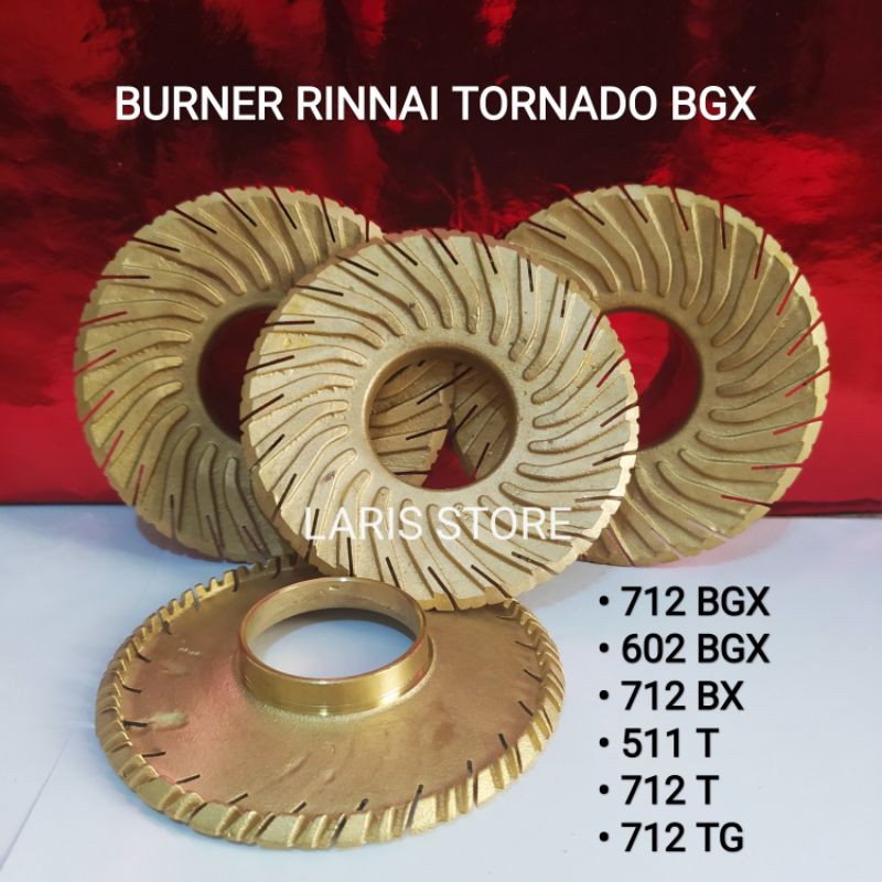 Burner Kuningan Kompor Gas Rinnai Tornado Original 602 712 BGX